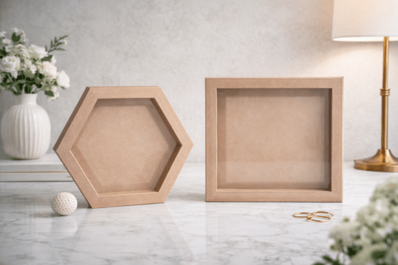 3D Paper Cut Frame Box Template 742: Creative & Professional