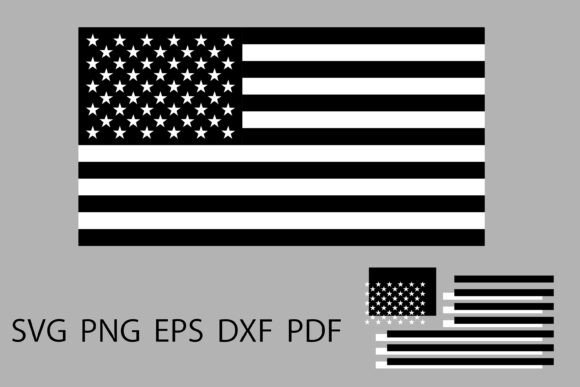 American Flag Black and White USA: A Modern Design Asset