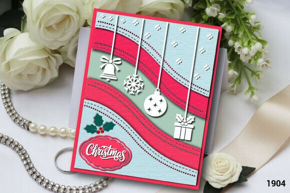 Christmas Wavy Gift Card Svg Layers 1904