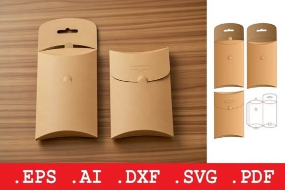 Elegant Envelope Style Pillow Box with Hang Hole
