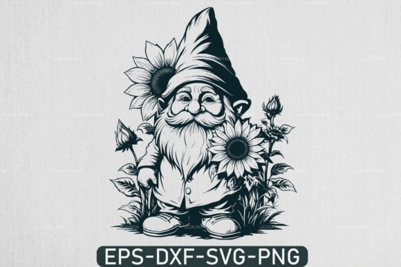 Flower Gnome and Sunflower SVG: Your Creative Design Companion