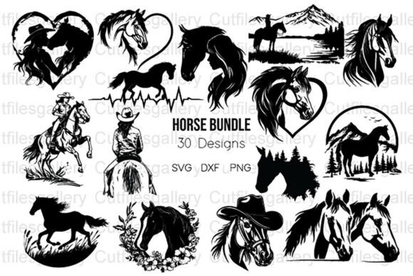 Horse SVG Bundle for Equestrian Design Lovers
