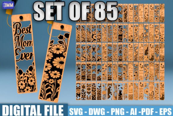 Reading Bookmark Set 85 Designs: Floral & Nature SVG Bundle