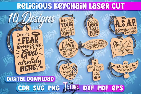 Religious Keychain Laser Design Bundle
