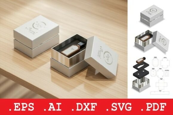 Rigid Box with Product Support and Lid: A Premium Packaging Template