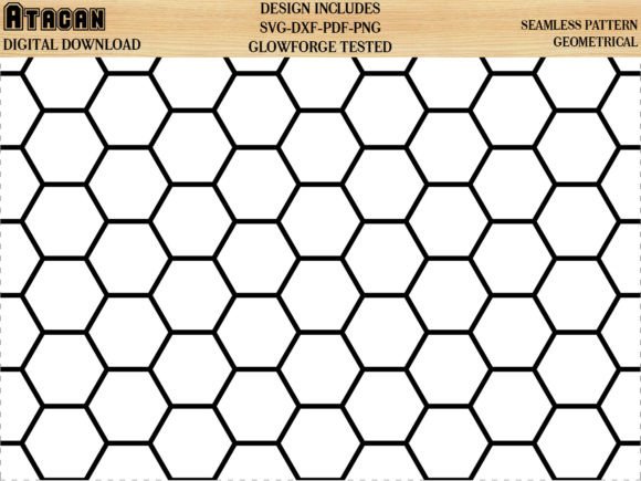 Seamless Honeycomb Pattern SVG Templates for Laser Cutting