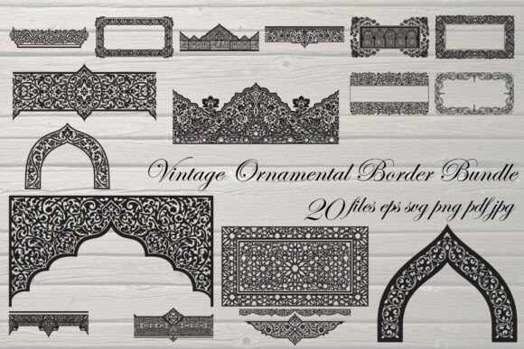 Vintage Ornamental Border & Islamic Design Collection